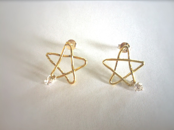 Star Pierce(brass)★飾品 ★優雅★耳环 第4張的照片