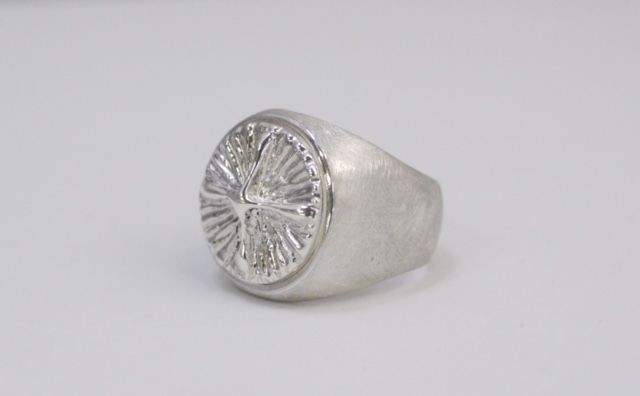 cross button ring（sv）★クロス★ボタン★リング★シルバー