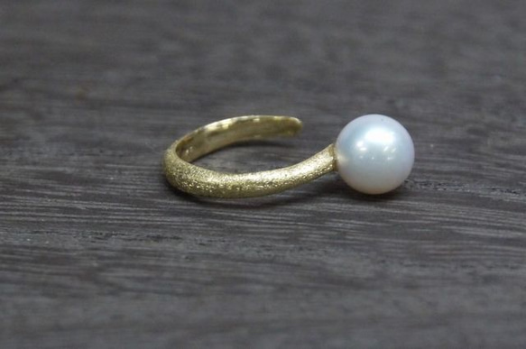 簡單的珍珠環（K18 *伊勢） 第3張的照片