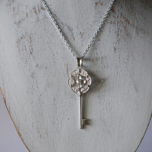 lace key necklace(sv*ｼﾞﾙｺﾆｱ）☆レース☆キー☆ネックレス☆鍵