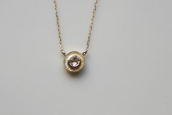 K10 Rosecut diamond necklace★ローズカット★ダイヤモンド★ネックレス★華奢★ 3枚目の画像