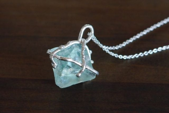 1点物★fluorite necklace(green*sv) 1枚目の画像