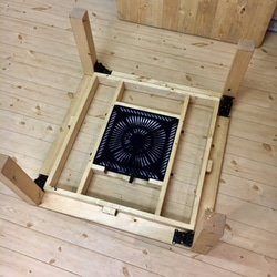 折りたたみこたつテーブルM 75cm×75cm コタツ 収納 シンプル 北欧 カントリー おしゃれ 炬燵 3枚目の画像