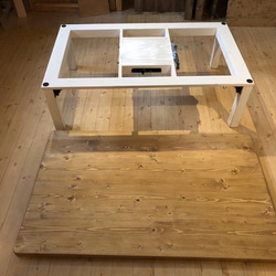 折りたたみ こたつテーブルLL 120cm×75cm シンプル 北欧 カントリー おしゃれ 炬燵 3枚目の画像