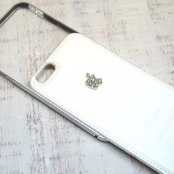 【iPhone5/5s】ラインストーン iPhoneカバー アイフォンカバー 白 ホワイト 4枚目の画像