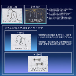 湖竜の息 フックピアス 金具変更 5枚目の画像