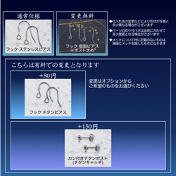 湖竜の息 シンプルラウンドピアス 金具変更 8枚目の画像