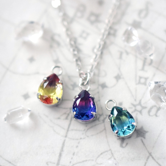 glass jewel 【drop】ネックレス 2枚目の画像