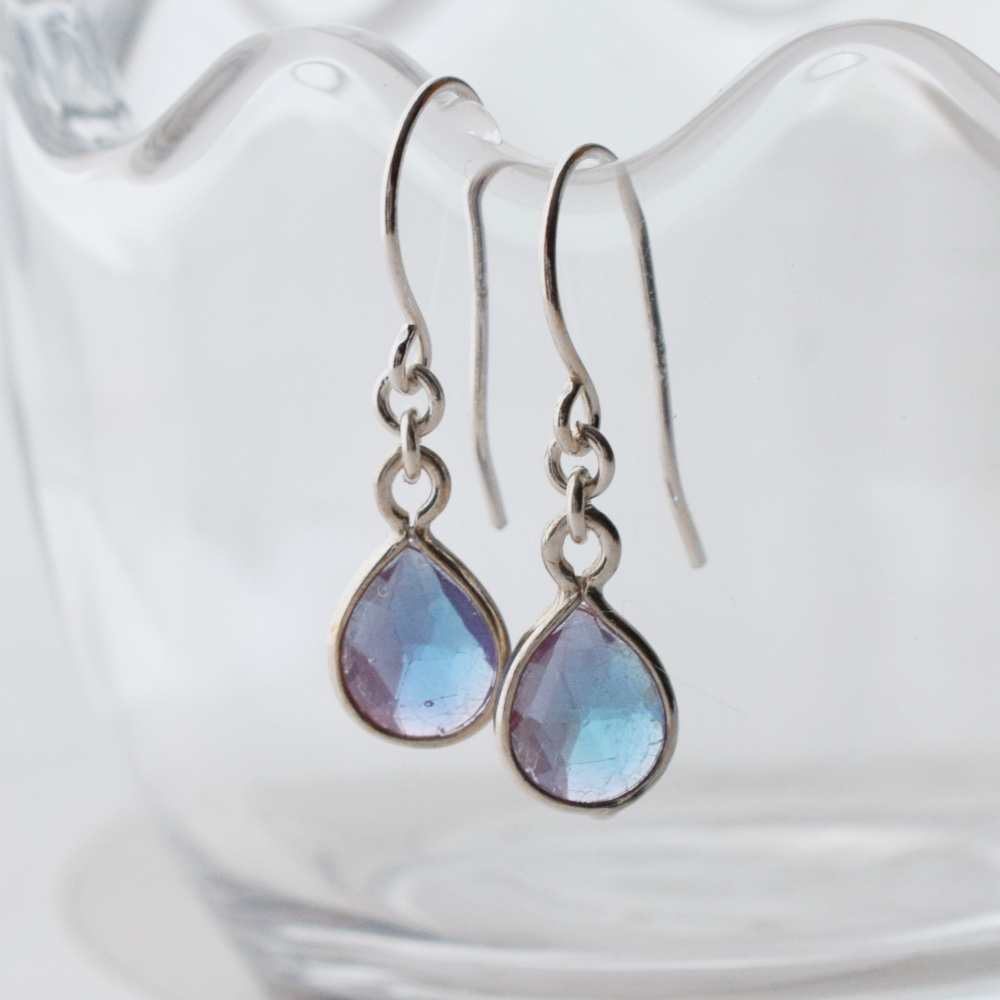 silver925 Saphiret ピアス