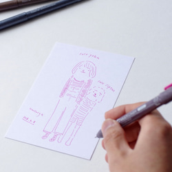 わたしもルルさん にがおえ（ポストカード） 2枚目の画像