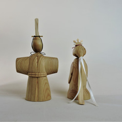 木彫りのひな人形（妖艶）M 5枚目の画像