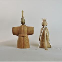 木彫りのひな人形（妖艶）L 1枚目の画像