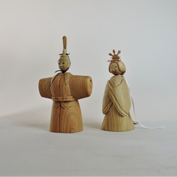 木彫りのひな人形（妖艶）L 4枚目の画像