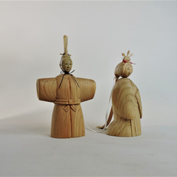 木彫りのひな人形（妖艶）L 5枚目の画像