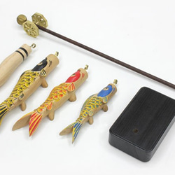 「木彫りの鯉のぼり（小）」 1枚目の画像