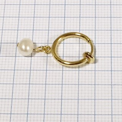 再販）淡水パールフープイヤリング イヤリング・ノンホールピアス 