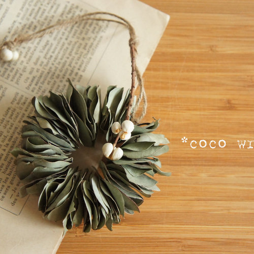 ユーカリ ミルフィーユ リース *coco wreath* 通販 548761｜Creema