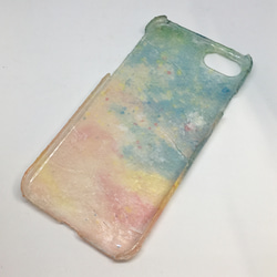 iPhone7/8/新SE用ケース【淡い空】デコパージュ★SALE品 4枚目の画像