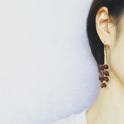 lily bell pierced & earring    brown     14Kgf 5枚目の画像