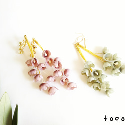 lily bell pierced & earring   smoked pink     14Kgf 1枚目の画像