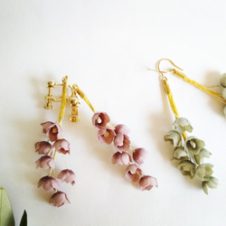 lily bell pierced & earring   smoked pink     14Kgf 3枚目の画像