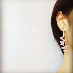 lily bell pierced & earring   smoked pink     14Kgf 4枚目の画像