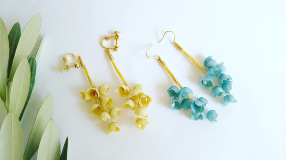 lily bell pierced & earring     white     14Kgf 3枚目の画像