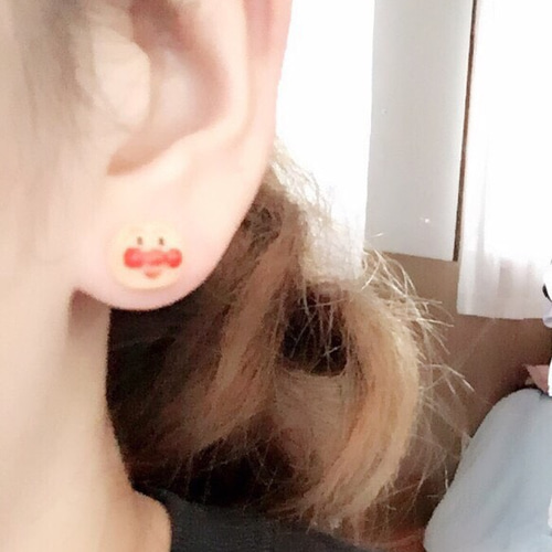 No.5555】ピアス/イヤリング アンパンマンとアンパンマン 恐ろしく