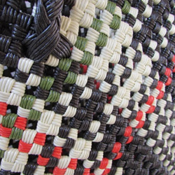 石畳編みのかごバッグ（斜めライン） 5枚目の画像