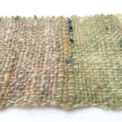 ホームスパン　手織プチマフラー　ヨモギ 2枚目の画像