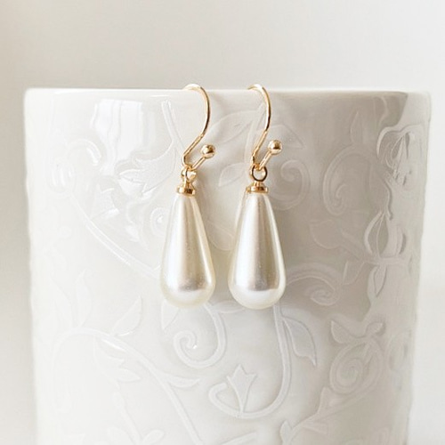 ✨美品✨コスモスノスタルジー　スプートニク　ピアス　シルバー　パール　つや消し 金属アレルギー対応 [EMBELLIR] サークルパールピアス スタッド