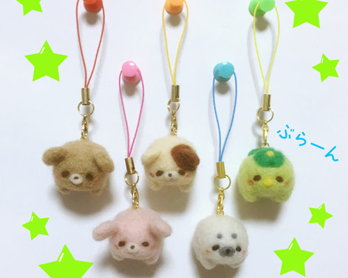 羊毛フェルトストラップ ミニウサギ | はなまか工房usaLOVE