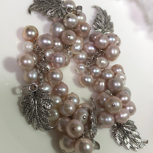 ☆ぶどうの実☆パール（淡水真珠） ネックレス・ペンダント らん 通販