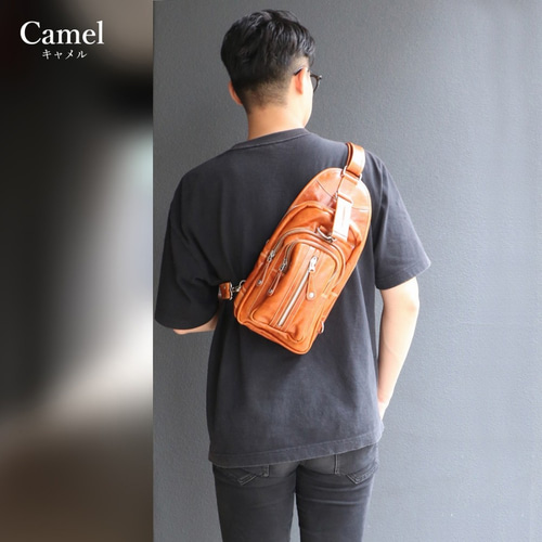 牛革(本革) ボディバッグ イタリアンレザー ワンショルダー バック