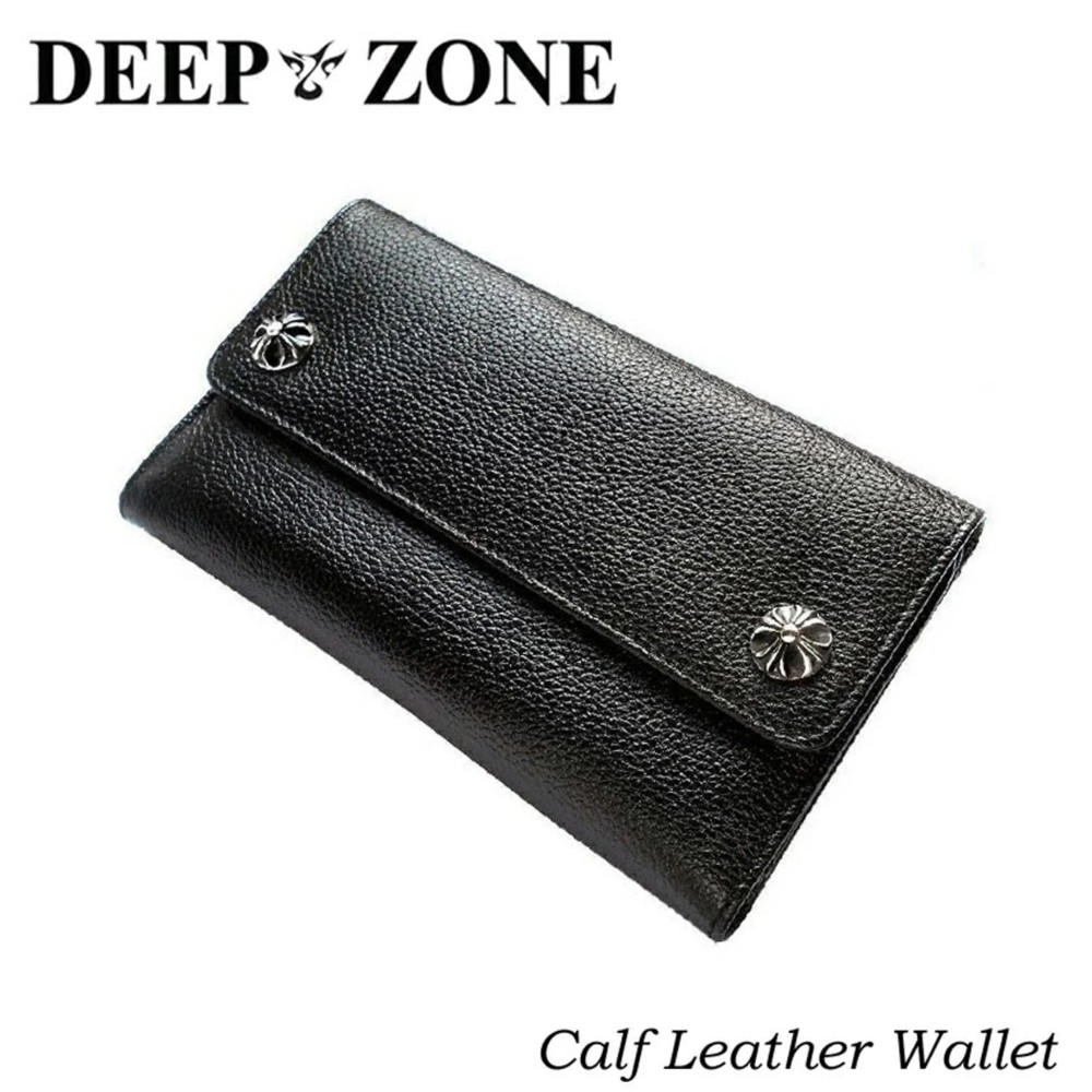 レザー GLEN ブラック 三つ折り財布