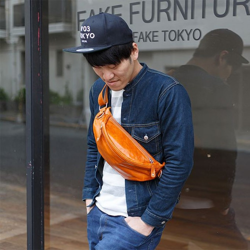 本革 (牛革) イタリアンレザー レザーボディバッグ メンズバッグ 斜め