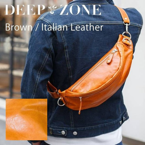 本革 (牛革) イタリアンレザー レザーボディバッグ メンズバッグ 斜め