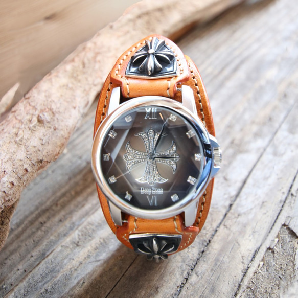 本革 メンズ 腕時計 レザー ブレスウォッチ イタリアンレザー