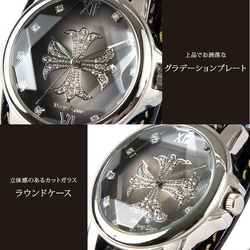 本革 メンズ 腕時計 レザー ブレスウォッチ イタリアンレザー (キャメル) 3枚目の画像