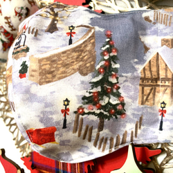 《Creema 限定作品》聖誕街景 ✖️ 聖誕樹 ✖️ 有魅力的聖誕棒 ✨ 3D 布面面具 第3張的照片