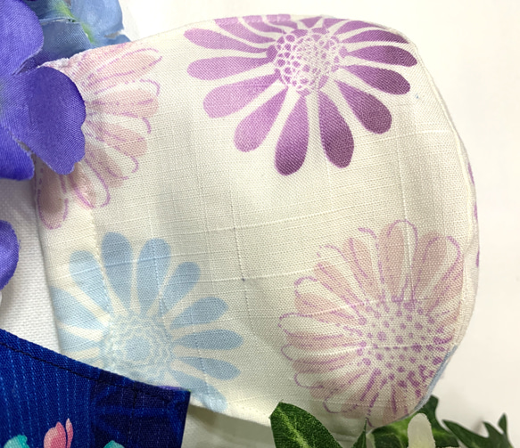 「數量20分夏日福袋」日式3D夏日面膜繡球花✖️ 優雅日式白花圖案*可換抗病毒內襯 第5張的照片