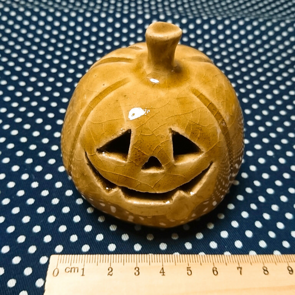 ハロウィンカボチャの陶器ランタン♪ 3枚目の画像