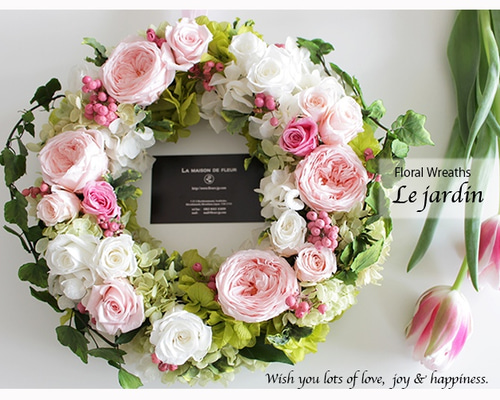 【かわいい!!】ロマンティックローズのエレガント特大フラワーリース 20191212111315_1.jpg