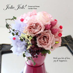 jolie joli！（フューシャピンク）【プリザーブドフラワー】誕生日 結婚式 結婚祝い 2枚目の画像