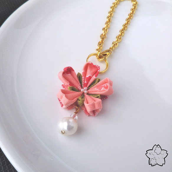桜と真珠のバッグチャーム 2枚目の画像