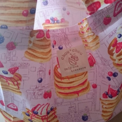パンケーキ柄のレジ袋風エコバッグ 2枚目の画像