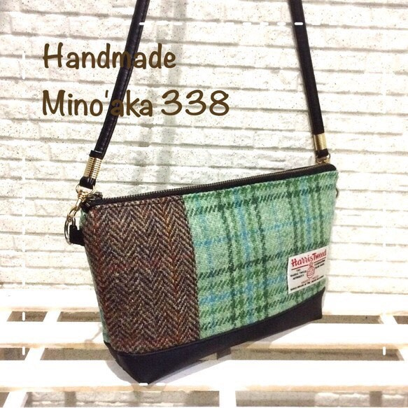 2WAYショルダーバッグ【ハリスツイード】グリーン ショルダーバッグ