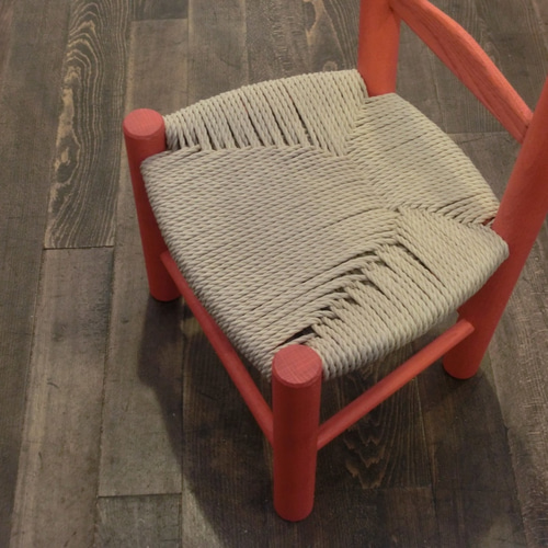 ペーパーコードキッズチェア　SHIKAKU-Rectangle/ 子供用スツール ペーパーコードキッズチェアSHIKAKU-Rectangle（長方形)/ 子供用