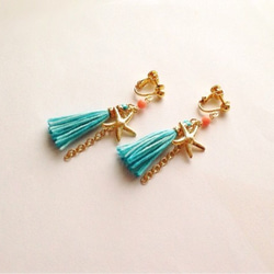 選べる金具 ★ Colorful Summer tassel / Earrings 6枚目の画像