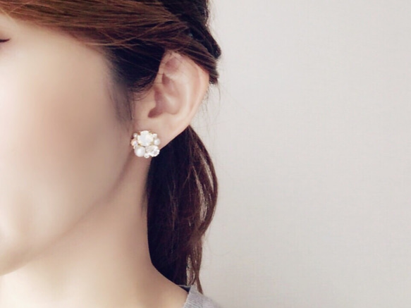 ReNEW For you *White / Pierce, Earrings 5枚目の画像